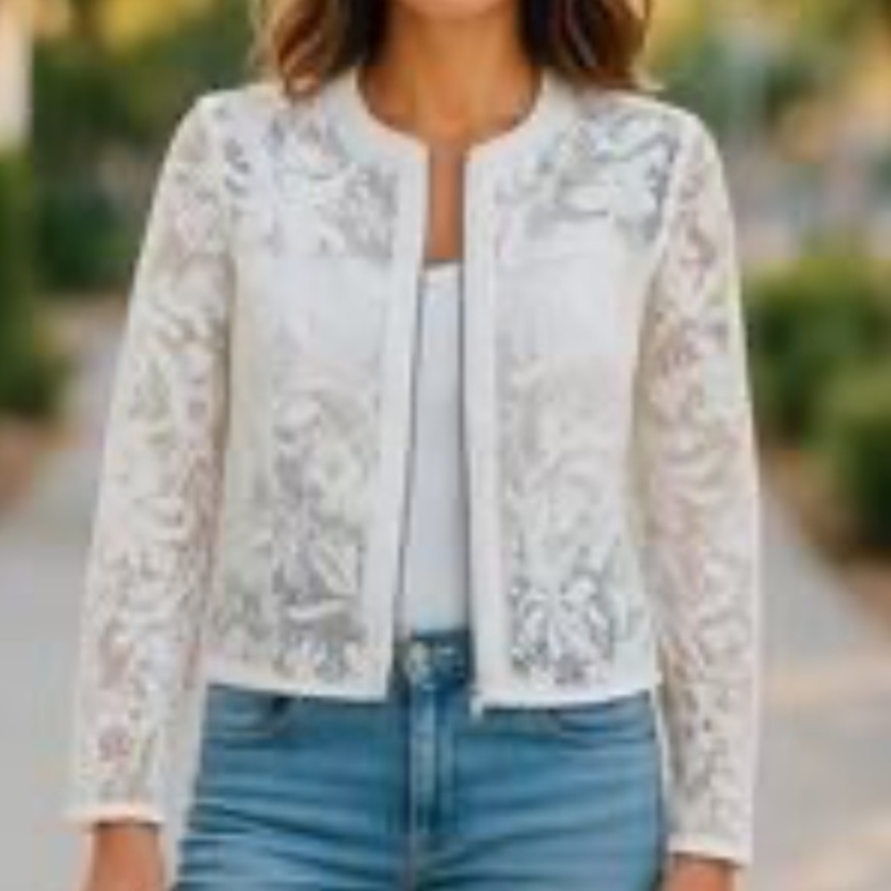 LUII | NWT Elegant Lace mesh Women's Jacket